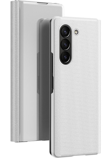 Samsung Galaxy Z Fold5 5g Elektrapılaşma Deri Telefon Kapağı Stand ile Ayna Yüzey Telefon Kılıfı (Yurt Dışından) fırsatları