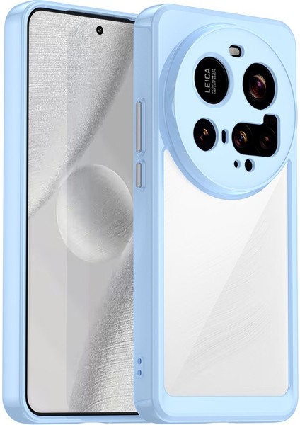 Xiaomi 15 Ultra Kılıf Tpu+Akrilik Koruyucu Şeffaf Telefon Kapağı-Şeffaf Mavi (Yurt Dışından)
