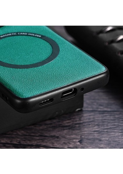 Xiaomi 13 Ultra Manyetik Kasa Magsafe Pu Deri Kaplamalı Pc+Tpu Telefon Kapak Yeşil (Yurt Dışından) fırsatları