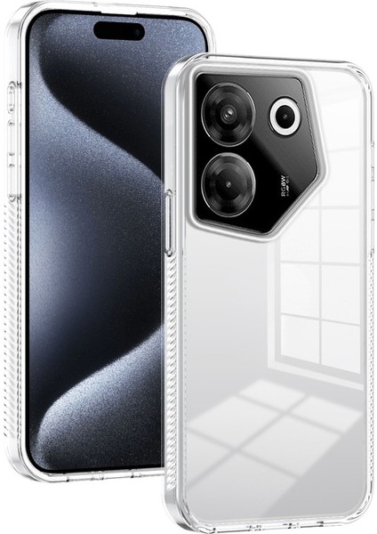 Tecno Camon 30 Siyah Için Akrilik+Tpu Kılıf (Yurt Dışından)