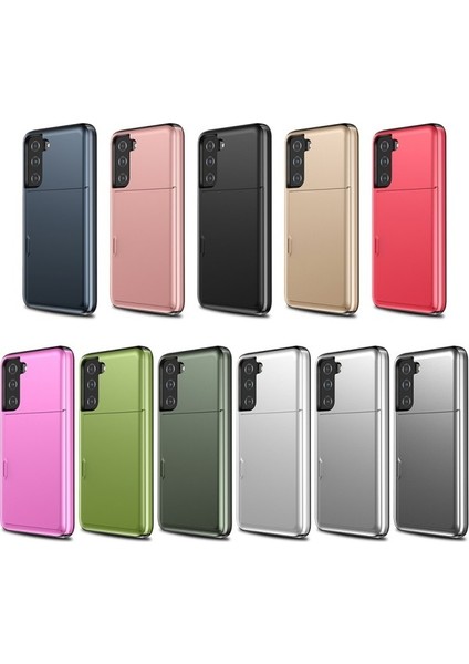 Samsung Galaxy S21 Fe Için Sürgülü Kart Tutucu Plastik + Tpu Hibrit Telefon Kılıfı (Yurt Dışından) modelleri