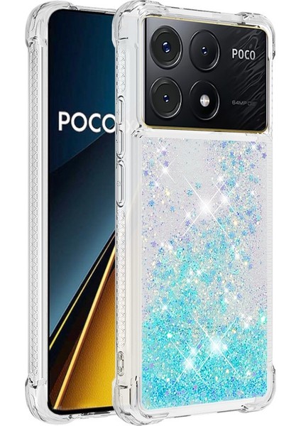 Xiaomi Poco X6 Pro 5g Tpu Kılıf Quicksand Telefon Arka Kapak-Altın/kalpler Için (Yurt Dışından)