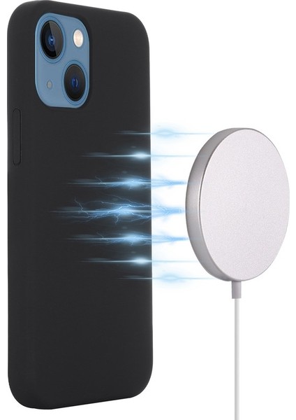 Apple iPhone 14 Telefon Kılıfı Için 6.1 Inç Magsafe Kablosuz Şarjlı Telefon Kılıfı Yumuşak Çizelge Anti Silikon Kapak Black (Yurt Dışından) fiyatları