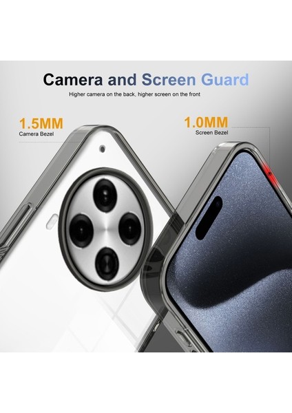 Tecno Camon 30 Siyah Için Akrilik+Tpu Kılıf (Yurt Dışından)