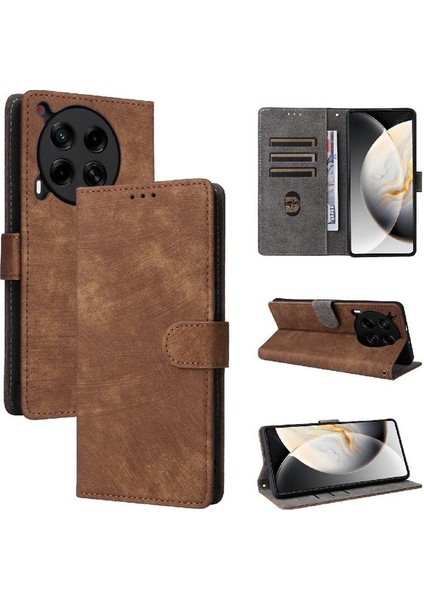 Tecno Camon 30 5g/cl7 Pu Deri Rfid Engelleme Kartı Yuvaları Için Kılıf Kapak (Yurt Dışından)