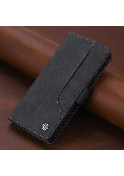 Samsung Galaxy Note 10+ / Note 10 Plus 5g Için Retro Deri Manyetik Shockproof Tpu Flip Standlı Kılıf (Yurt Dışından)