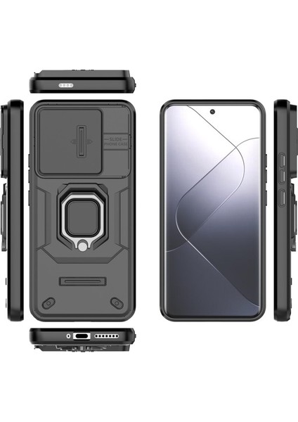 Xiaomi Mi 14 Pro Kılıf, [tam Kamera Koruması] [360° Dönebilen Destek Halkası] Askeri Sınıf Sert Koruyucu Telefon Kılıfı Kapağı (Yurt Dışından) fiyatları