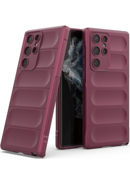 Galaxy S22 Ultra 5g Için Kaymaz Silikon Telefon Kılıfı - Yeşil (Yurt Dışından)