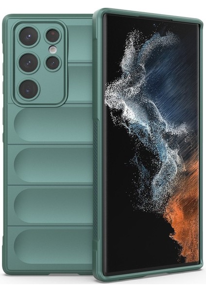 Galaxy S22 Ultra 5g Için Kaymaz Silikon Telefon Kılıfı - Yeşil (Yurt Dışından) modelleri