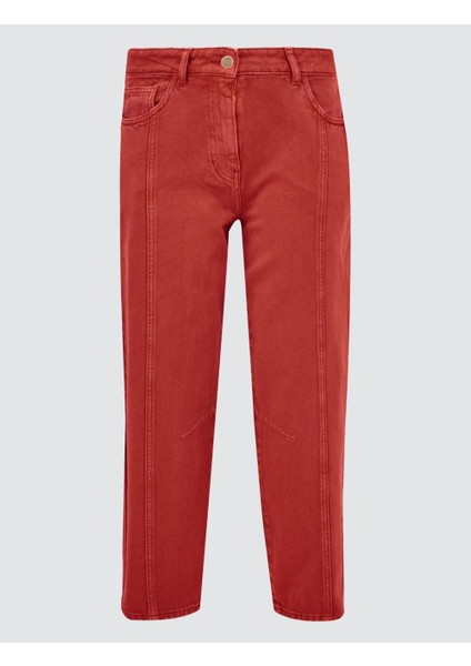 Kıremıt %100 Pamuk Normal Bel Normal Paça Denim Pantolon