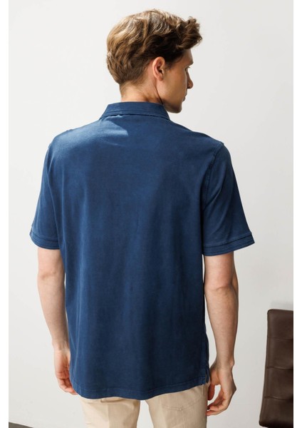 Erkek Polo Yaka T-Shirt Lacivert modelleri