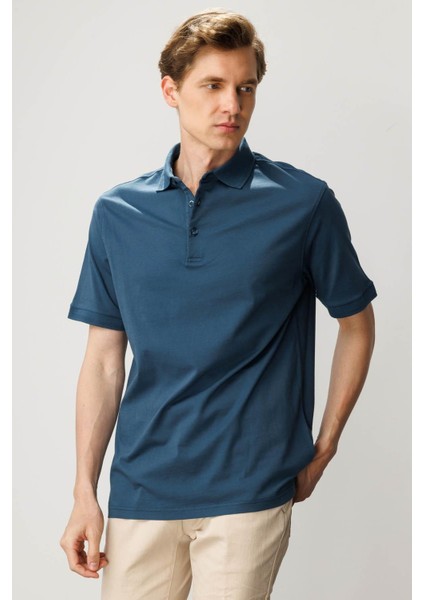 Erkek Polo Yaka T-Shirt Petrol modelleri