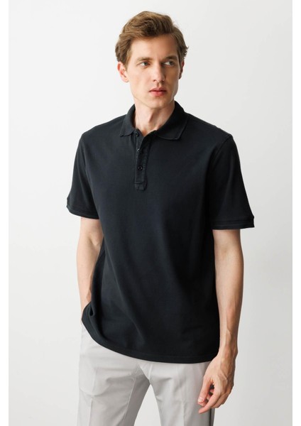 Erkek Polo Yaka T-Shirt Füme fiyatları