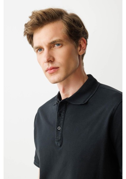 Erkek Polo Yaka T-Shirt Füme modelleri