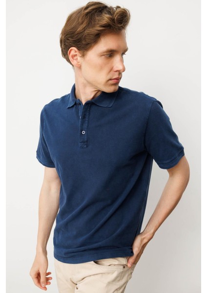 Erkek Polo Yaka T-Shirt Lacivert