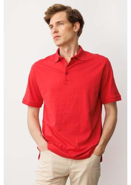 Erkek Polo Yaka T-Shirt Kırmızı indirimleri