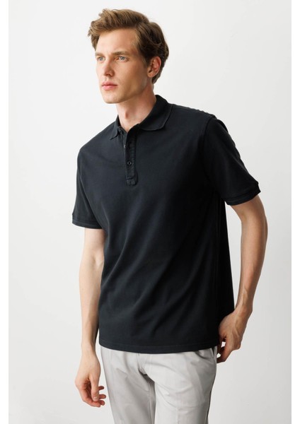 Erkek Polo Yaka T-Shirt Siyah indirimleri