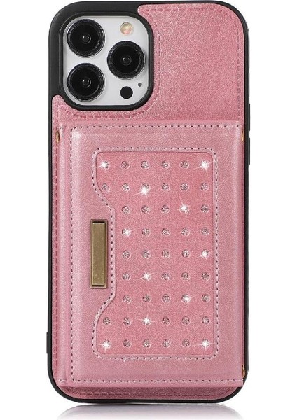 IPhone 13 Pro Max Moda Glitter Cüzdan Kılıf Koruyucu ile Uyumlu (Yurt Dışından) fırsatları