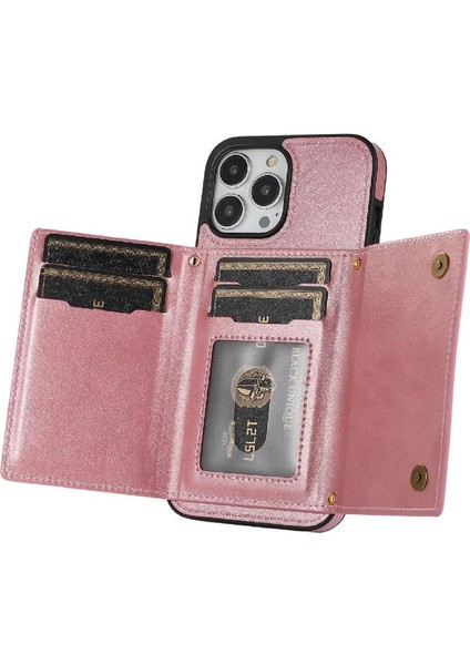 IPhone 13 Pro Max Moda Glitter Cüzdan Kılıf Koruyucu ile Uyumlu (Yurt Dışından) indirimleri