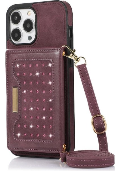 IPhone 13 Pro Max Moda Glitter Cüzdan Kılıf Koruyucu ile Uyumlu (Yurt Dışından) fiyatları