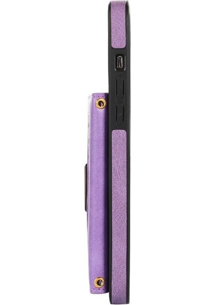 IPhone 13 Pro Max Moda Glitter Cüzdan Kılıf Koruyucu ile Uyumlu (Yurt Dışından)