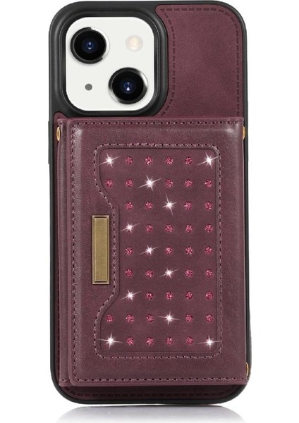 IPhone 14 Plus Moda Glitter Cüzdan Kılıf Manyetik Rfıd ile Uyumlu (Yurt Dışından) modelleri