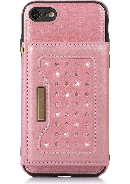 IPhone Se3/se2 Moda Glitter Cüzdan Durumda Rfıd Engelleme ile Uyumlu (Yurt Dışından)