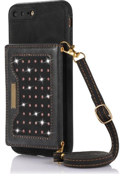 IPhone 8 Artı/7 Plus Moda Glitter Cüzdan Kılıf Crossbody ile Uyumlu (Yurt Dışından) fiyatları