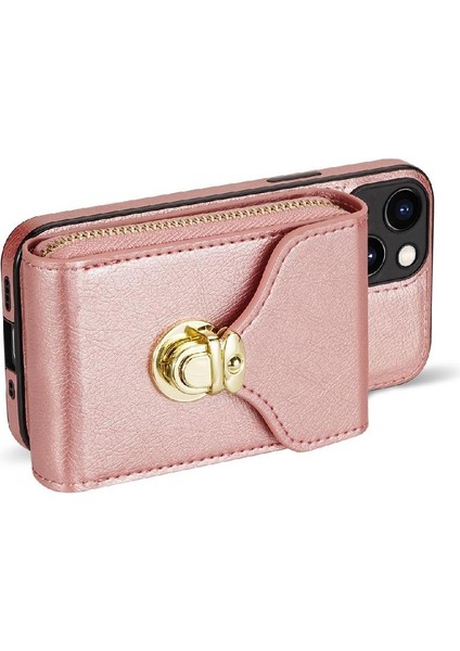 IPhone 13 ile Uyumlu Mini Fermuarlı Cebi Durumda Çift Katmanlı Çanta Durumda (Yurt Dışından) fırsatları