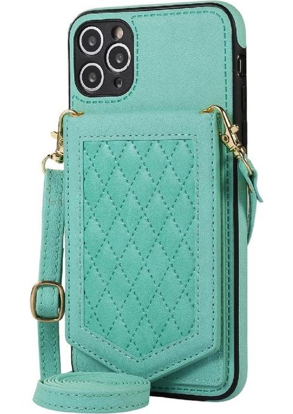 IPhone 11 Pro Max Flip Case Ayna Omuz Askısı Cüzdan ile Uyumlu (Yurt Dışından)