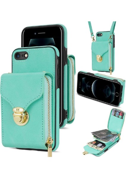 IPhone 8/iphone 7 Fermuarlı Cep Kılıfı Pu Deri Çanta Kılıfı ile Uyumlu (Yurt Dışından) modelleri