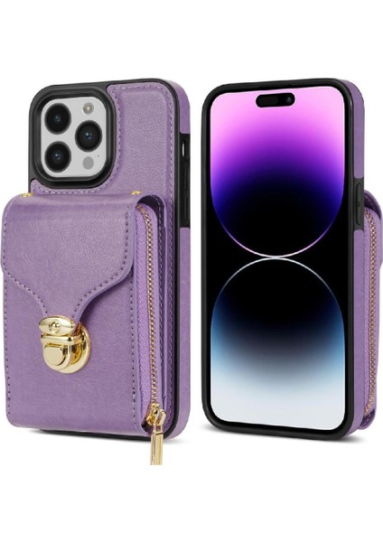 IPhone 15 Pro Max Fermuarlı Cep Kılıfı Anti-Şok Pu Deri ile Uyumlu (Yurt Dışından) indirimleri