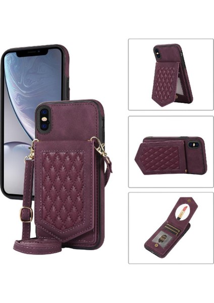 IPhone x S/iphone x Flip Case Rfıd Engelleme Omuz Askısı ile Uyumlu (Yurt Dışından)