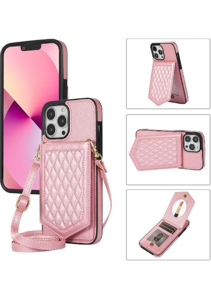 IPhone 13 Pro Max Flip Case Omuz Askısı Manyetik Rfıd ile Uyumlu (Yurt Dışından)