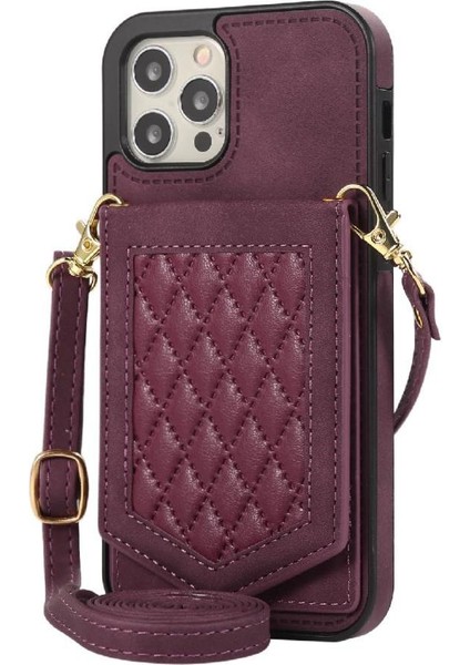 IPhone 12 Pro Max Flip Case Cüzdan Durumda Rfıd Engelleme ile Uyumlu (Yurt Dışından)