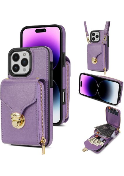 IPhone 16 Pro Fermuarlı Cep Kılıfı Anti-Şok Metal Snap Pu ile Uyumlu (Yurt Dışından) indirimleri