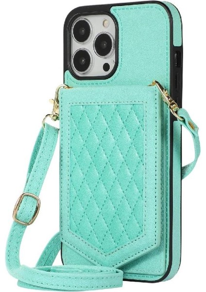 IPhone 13 Pro Max Flip Case Omuz Askısı Manyetik Rfıd ile Uyumlu (Yurt Dışından)
