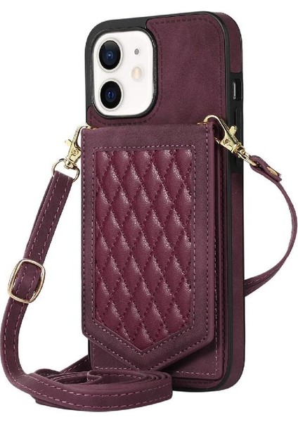 IPhone 11 Flip Case Rfıd Engelleme Ayna Omuz Askısı ile Uyumlu (Yurt Dışından)