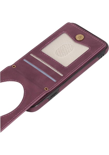 IPhone Se3/se2 Flip Case Cüzdan Durumda Rfıd Engelleme Ayna ile Uyumlu (Yurt Dışından)
