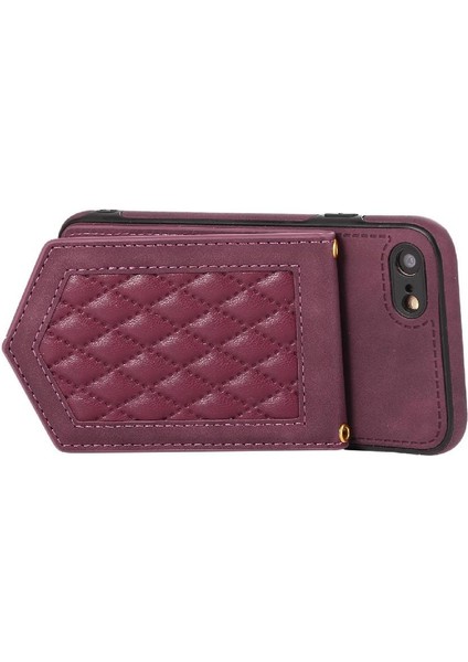 IPhone Se3/se2 Flip Case Cüzdan Durumda Rfıd Engelleme Ayna ile Uyumlu (Yurt Dışından)