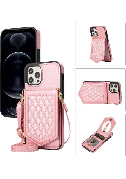 IPhone 12 Pro Max Flip Case Cüzdan Durumda Rfıd Engelleme ile Uyumlu (Yurt Dışından)
