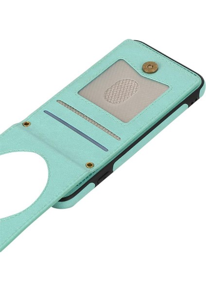 IPhone Se3/se2 Flip Case Cüzdan Durumda Rfıd Engelleme Ayna ile Uyumlu (Yurt Dışından)