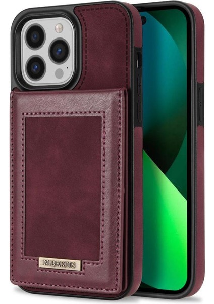 IPhone 14 Pro Flip Case Güçlü Manyetik Adsorpsiyon Rfıd ile Uyumlu (Yurt Dışından)