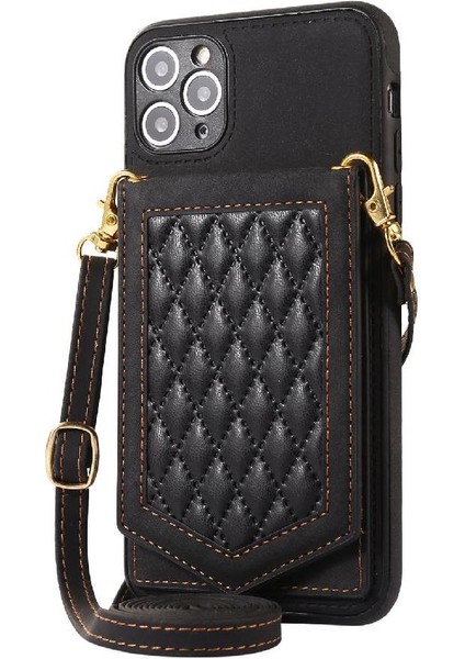IPhone 11 Pro Flip Case Cüzdan Kılıf Ayna Manyetik Kayış ile Uyumlu (Yurt Dışından)