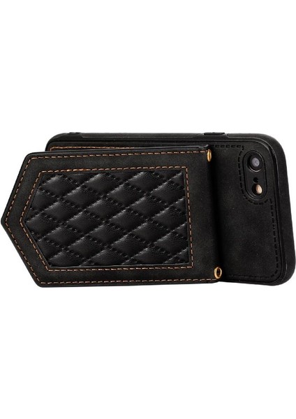 IPhone Se3/se2 Flip Case Cüzdan Durumda Rfıd Engelleme Ayna ile Uyumlu (Yurt Dışından)
