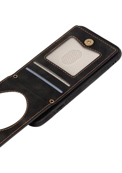 IPhone Se3/se2 Flip Case Cüzdan Durumda Rfıd Engelleme Ayna ile Uyumlu (Yurt Dışından)