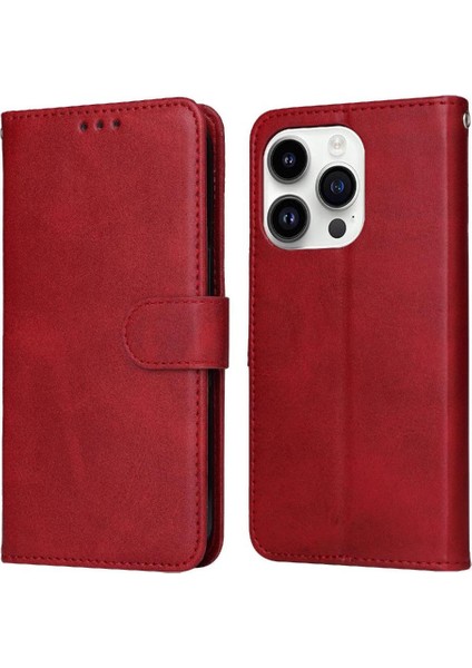 IPhone 15 Pro Kılıf Manyetik Kapatma Kart Yuvaları ile Uyumlu Kapak Çevirin (Yurt Dışından)