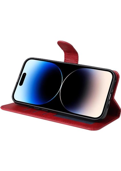 IPhone 15 Pro Kılıf Manyetik Kapatma Kart Yuvaları ile Uyumlu Kapak Çevirin (Yurt Dışından)
