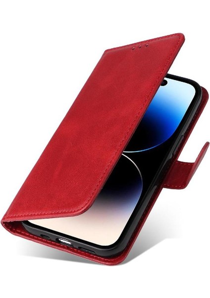 IPhone 15 Pro Kılıf Manyetik Kapatma Kart Yuvaları ile Uyumlu Kapak Çevirin (Yurt Dışından)