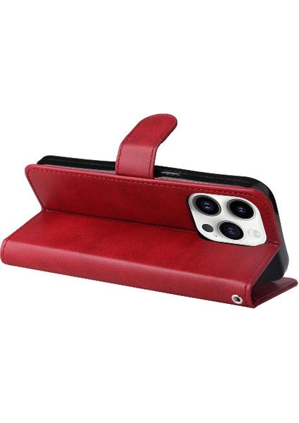 IPhone 15 Pro Kılıf Manyetik Kapatma Kart Yuvaları ile Uyumlu Kapak Çevirin (Yurt Dışından)